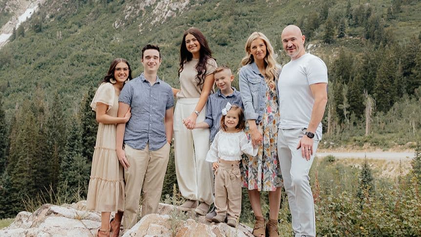 Abigail with her family